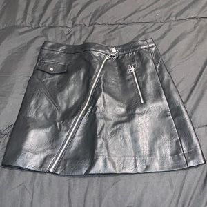 Divide Leather Skirt
